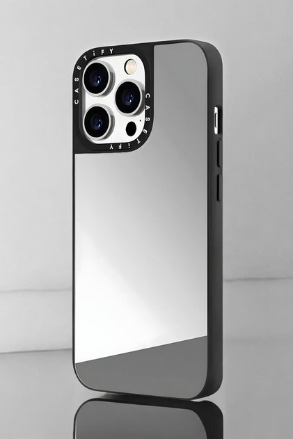iPhone 14 Pro Max Compatible Casetify Silver Mirror Phone Case