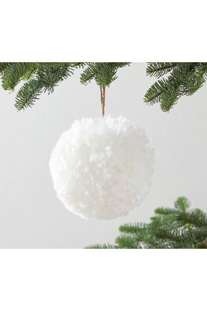 New year's tree ornament wool pom pom 8 cm 3 pieces
