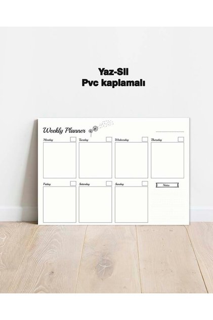 Weekly Planner Summer-Sil Pvc Poster 30X42 cm