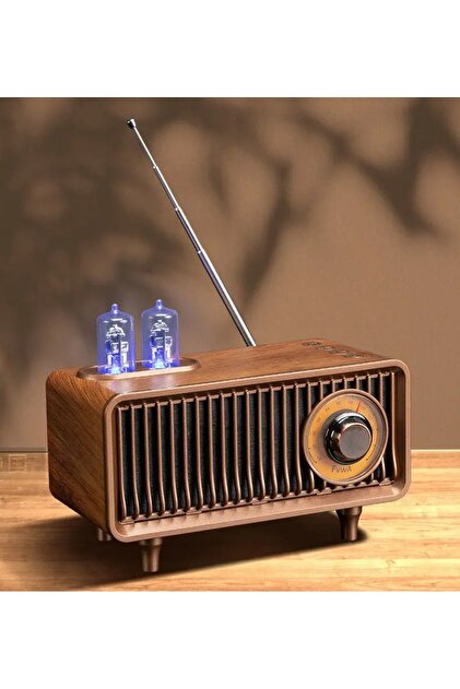 Coverzone Yeni Nesil Retro Radyo Görünümlü Speaker USB TF AUX