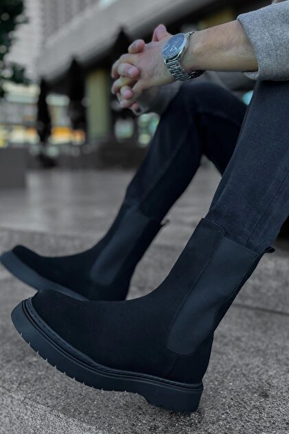 Srt Alaska Suede Black Men's Boots