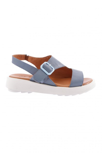 Women's Ankle Belt Detailed Zenne Sandals Dark Blue Genuine Leather 86732110