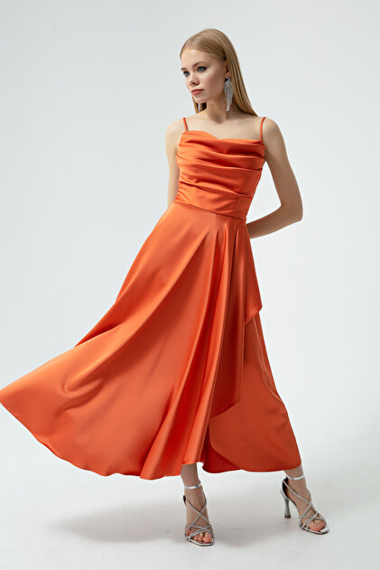 orange graduation dress Shiny High School Gown Great for one Cute graduation dress idea... especially
