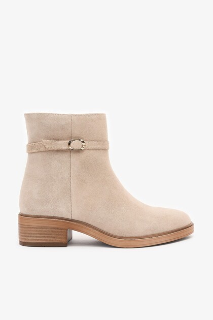 Esence Beige Suede Leather Women's Boots