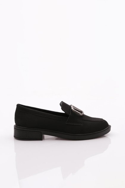 Women's Loafer Shoes Black Suede 30152674