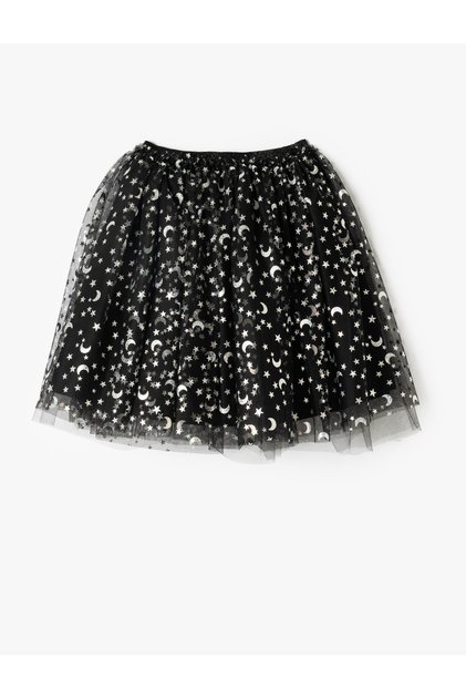 Tutu Skirt Shiny Printed Pleated Fluffy