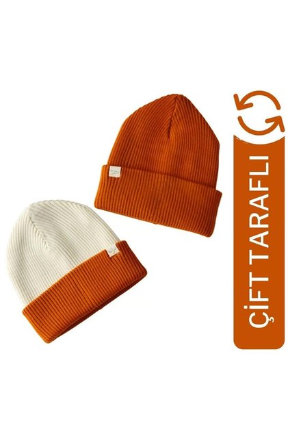 Mama Yoyo Double-Sided Children's Beanie Orange 1-4 Years