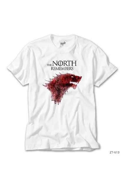 تي شيرت أبيض بتصميم Game Of The North Remembers