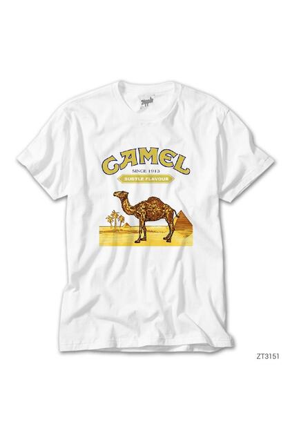 Camel White T-Shirt