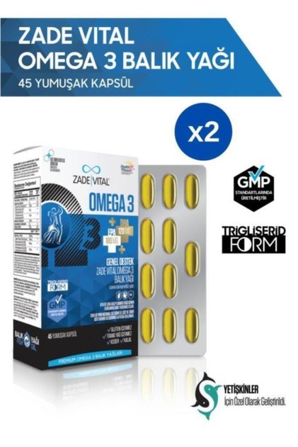 Premium Omega 3 Fish Oil 45 X 2 Capsules - (Advantage Pack of 2)