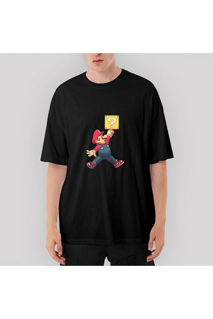 Air Mario Oversize Black T-Shirt