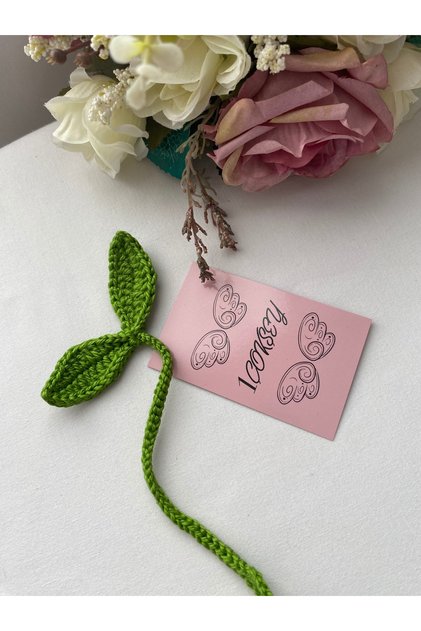 crochet yaprak kulaklık süsü