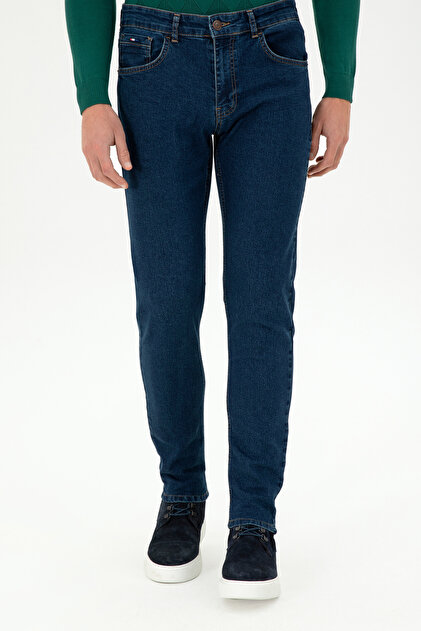 U.S. Polo Assn. Erkek Mavi Slim Fit Jean Pantolon 50296850-DN0022