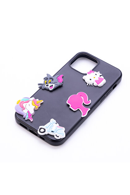 Bimotif Yapışkanlı Telefon Kılıfı Arkası Süsü, Tom Ve Misscat