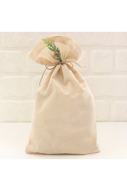 Plain Cream Raw Cloth Pouch, 25x40 Cm 3 Pieces