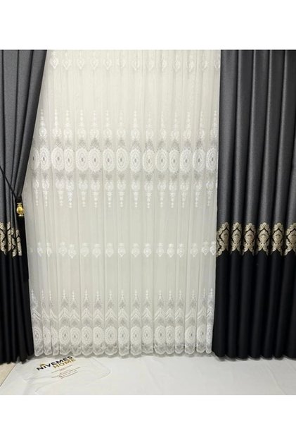 Nivemeshome Foldet 2811 1/3 Close Plis Tulle Cortina Apm