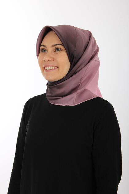 Pink Silk Crepe Satin Scarf 7656701 -392