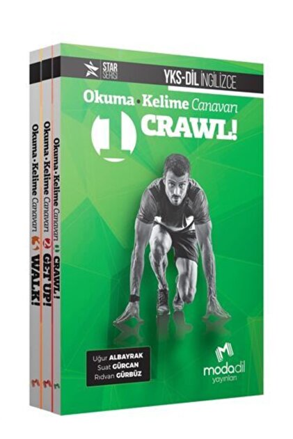 Modadil Yayınları YKS-DİL Okuma Kelime Canavarı 1-2-3 (Crawl-Get