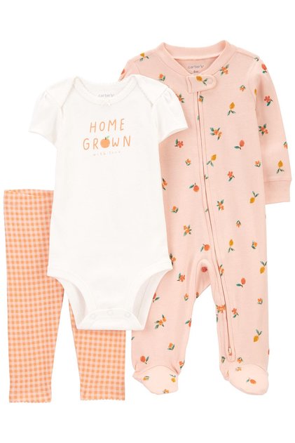 Kız Bebek Tulum Body Pantolon Set 3'lü Paket