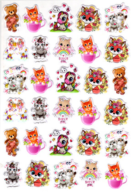 Limmy Sticker Kabartmalı A4 Boyutunda Stiker Defter, Planlayıcı