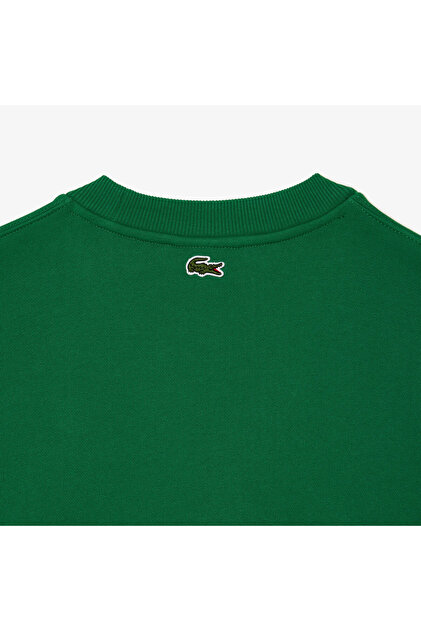 Lacoste Erkek Loose Fit Bisiklet Yaka Yeşil Sweatshirt - Fiyatı