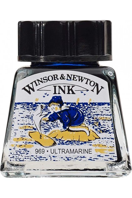 Winsor & Newton Drawing Ink Çizim Mürekkebi 14ml Ultramarine 660