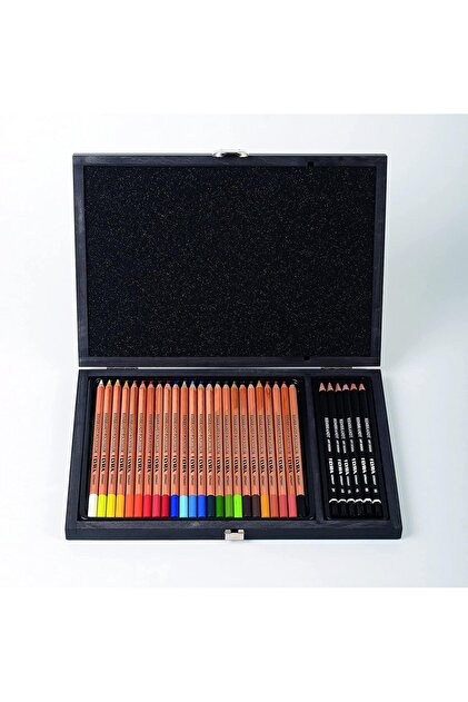 Lyra Polycolor & Art Desing 30 Parça Ahşap Kutulu Tasarım Çizim