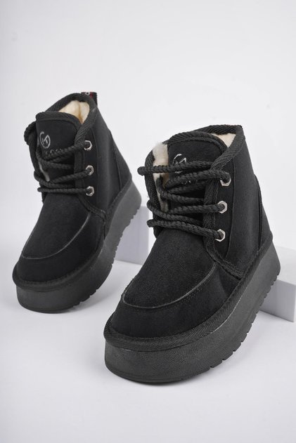 Puffy Guaranteed Thick Sole, Furry Inside, Laced Daily Mini Half Children's Boots