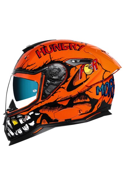 SX.100R HUNGRY MILES TURUNCU KAPALI KASK