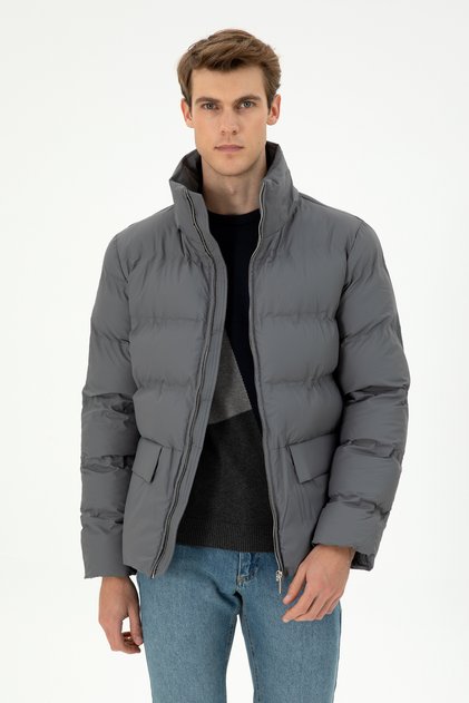 Erkek Gri Mont 50290802-VR024