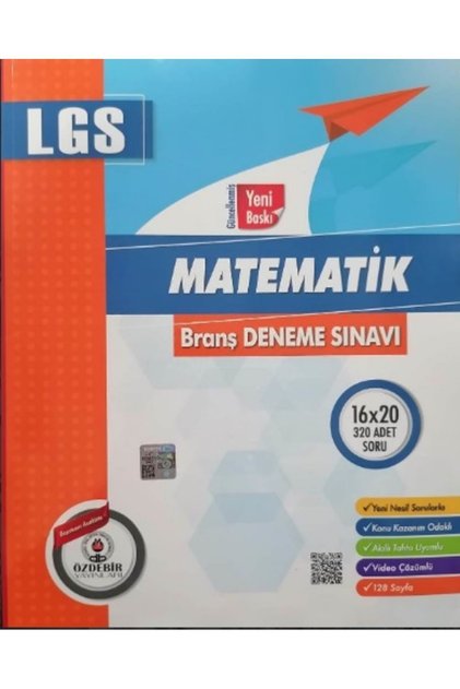 Özdebir Yayınları - 8. Sınıf Matematik Branş Deneme