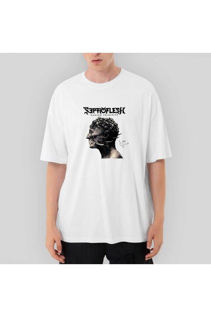 Septicflesh Modern Primitive Oversize kroj bela majica XL