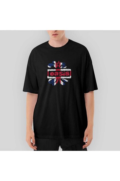 Oasis Logo Oversize Black T-Shirt