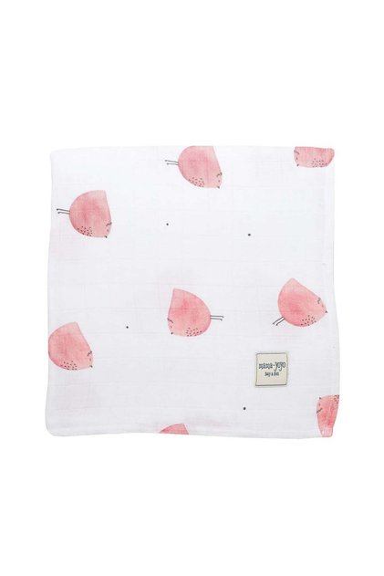 Multi-Purpose Organic Muslin Blanket - 100% Cotton Big Bird - Chubby Bird - 120X120 cm