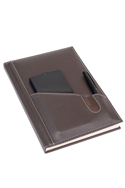 2026 New Year Daily Agenda Journal Dated Lined with Phone Case 168 Sheets Vegan 17X24 cm