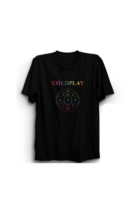 Coldplay, Moon Music, Rock Metal Music Band 100% Cotton T-Shirt