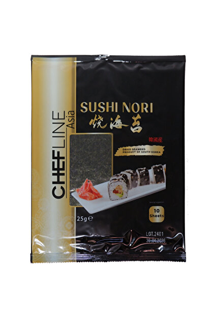 norinyan☆ Chefline Asia Sushi Nori (Gold) Yosun (10 Yaprak) 25 Gr - Fiyatı