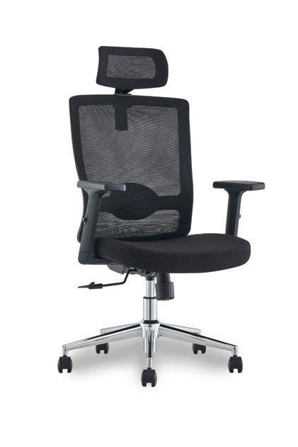 Sleekline T01B Ergonomic High Back Office Chair with Adjustable Height and Chrome Base