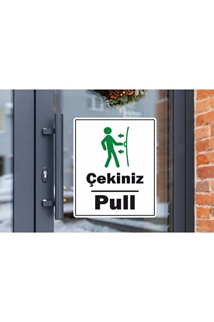 zafrakreklam İtiniz Çekiniz Kapı Uyarı - 2 Adet Yönlendirme