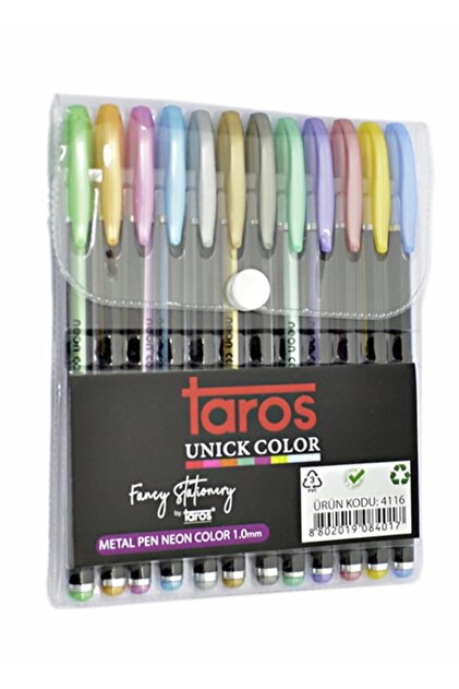 Taros Metalik Jel Kalem 12li Set - Fiyatı, Yorumları