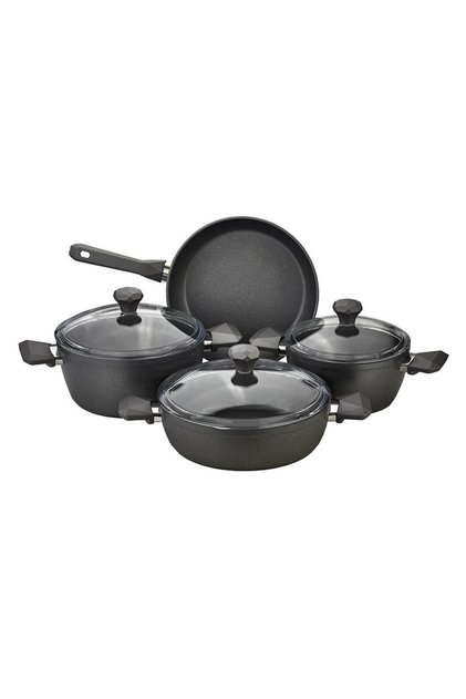7 Parça Graniks Granit Tencere Seti Platin