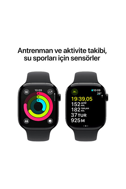 Apple Watch Series 10 GPS 46mm Jet Black Aluminium Case with Black
