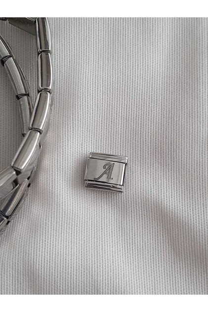 Steel Letter a Italian Charm