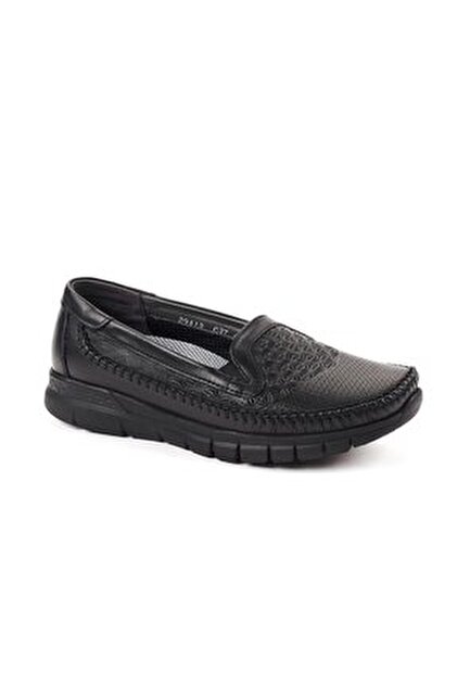 Forelli MIMOZA-H Kadın Siyah (36-41) Deri Comfort Ayakkabı