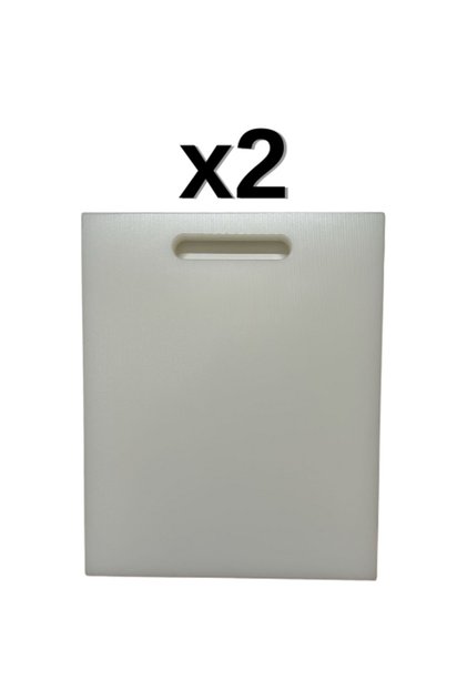 Set of 2 Turkay 32.5X26.5X1 cm Handle Polyethylene Cutting Board Cutting Board 1138