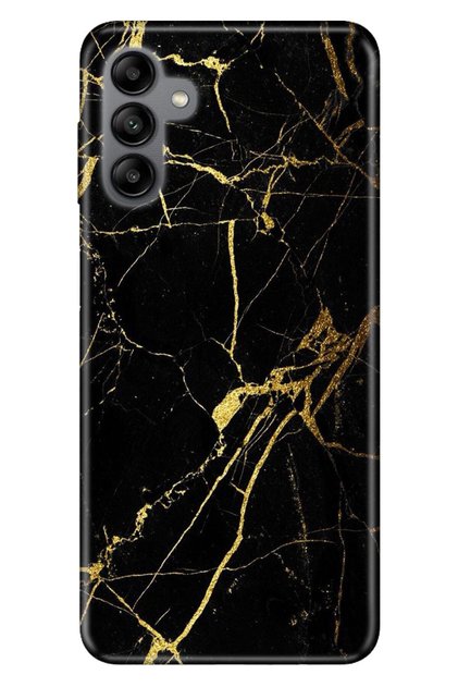 Case for Samsung Galaxy A04S Silicone Moderna Pattern Yellow Black Marble