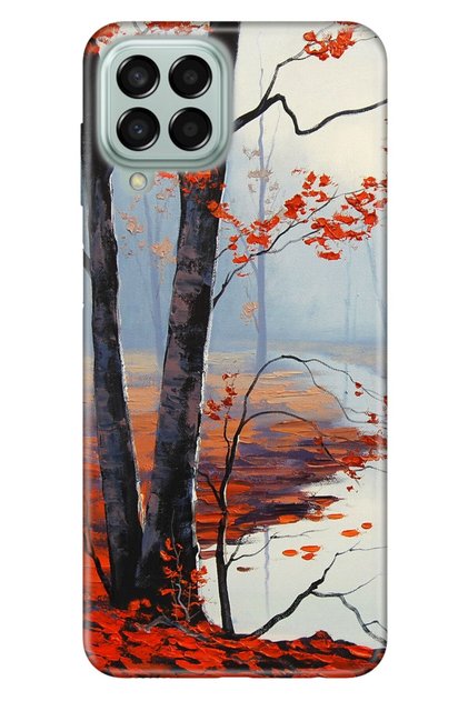 Samsung Galaxy M33 Compatible Case 0.4mm Laser Cut Silicone - Autumn