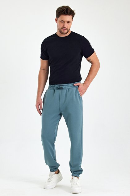 Men's Diagonal 3 Thread Sweatpants with Pockets and Cord