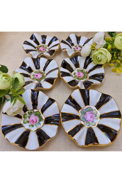 Black Lines 6 Pieces Turkish Delight Set