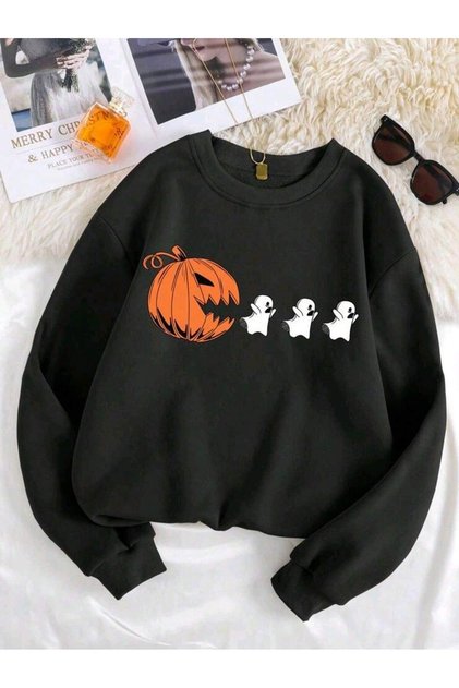 Halloween Themed Unisex Printed Sweatshirt